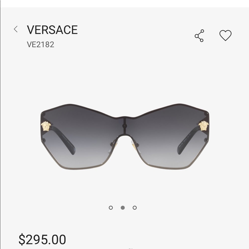 Versace sunglasses VE2182. Gold/black fade mirror